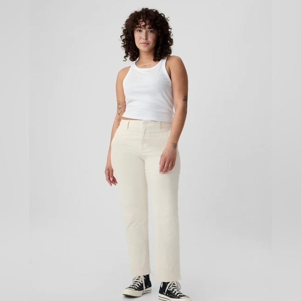 GAP Mid-Rise Downtown Khaki Pants Sz 16 Fall Back To School Teacher Work
